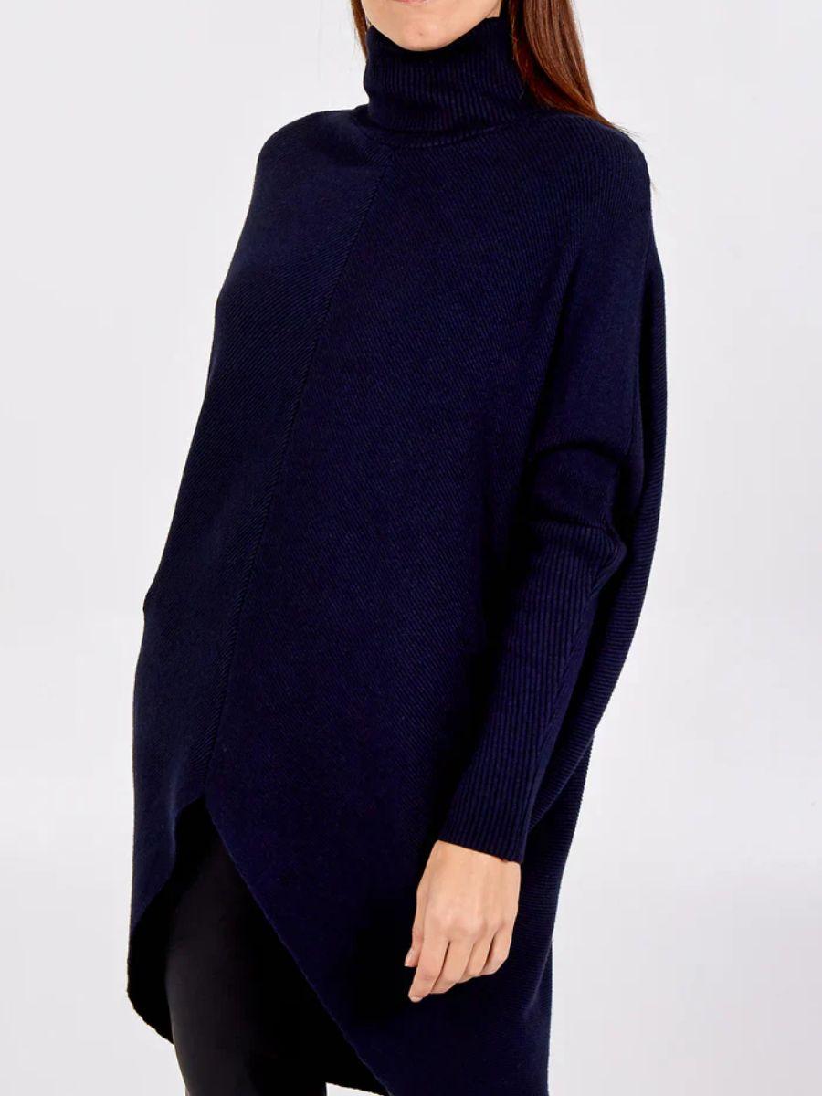 Roll Neck Tulip Hem Jumper Dress