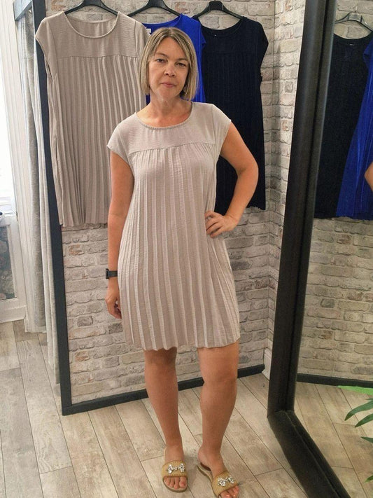 Pleated Mini Dress - Stylish, Cool and Comfortable 