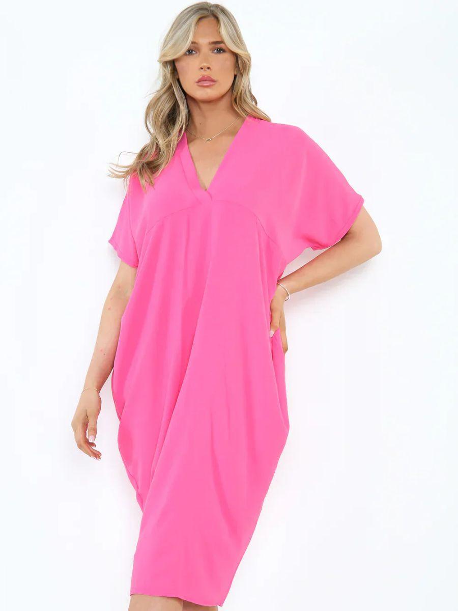 V Neck Tunic Dress