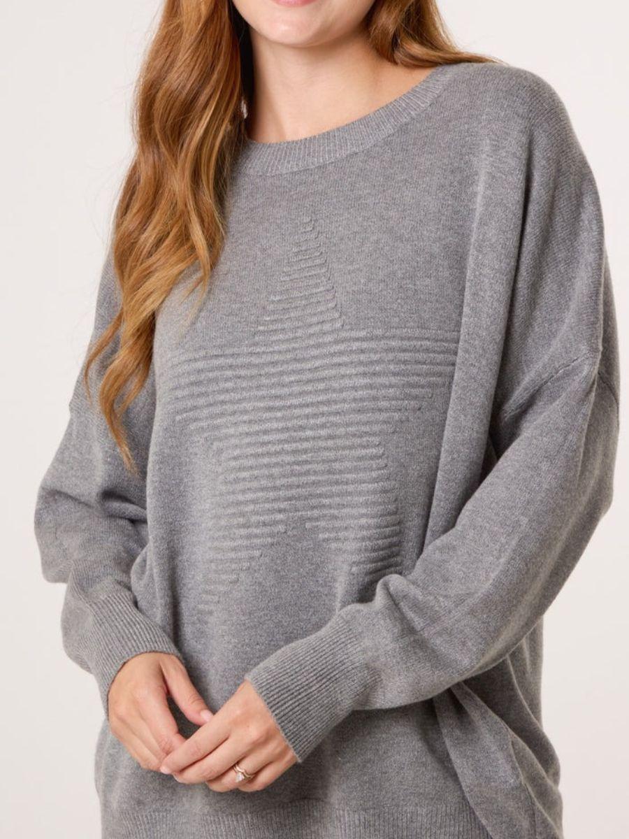 Ribbed Star Jumper