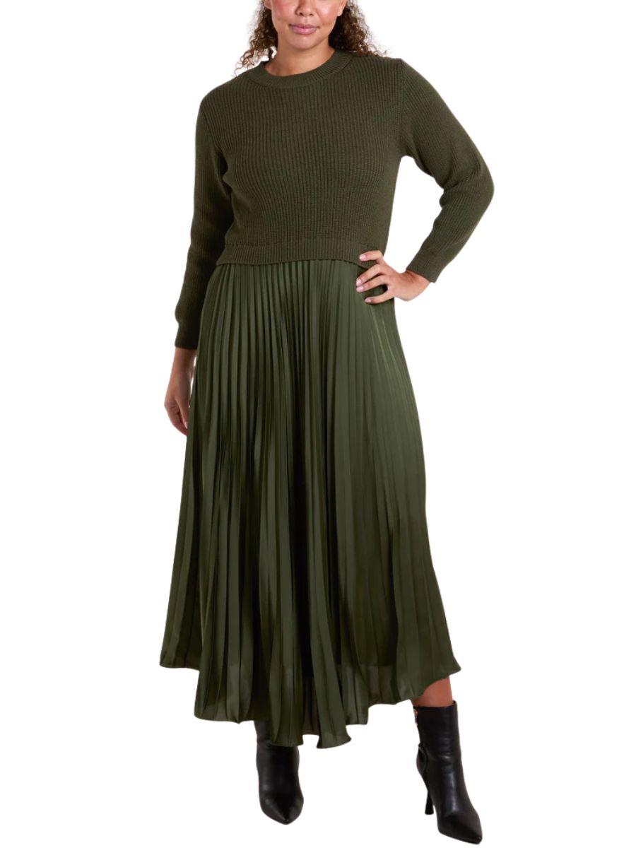 Pleated Jumper Dress