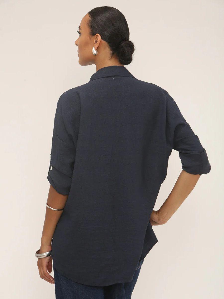 Leopard Shoulder Detail Shirt