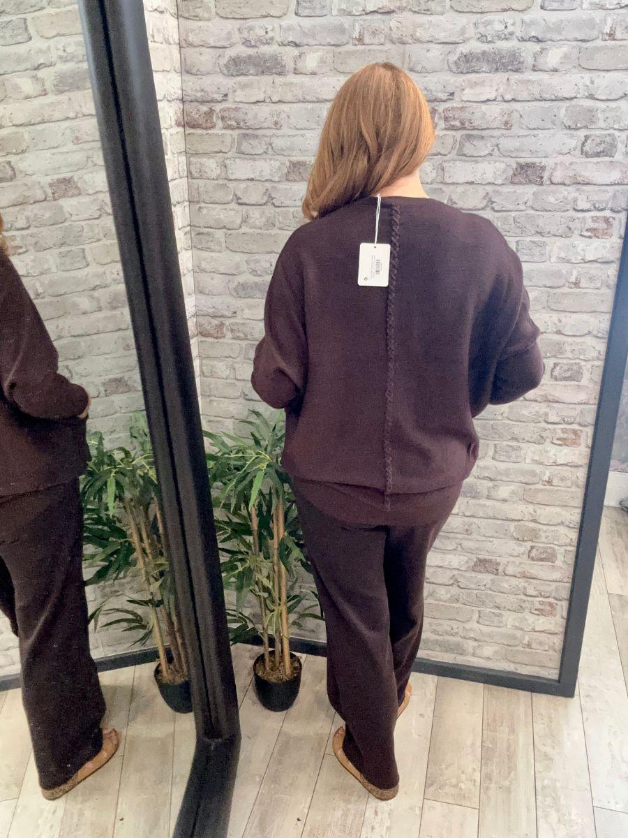 Plait Back Batwing Jumper
