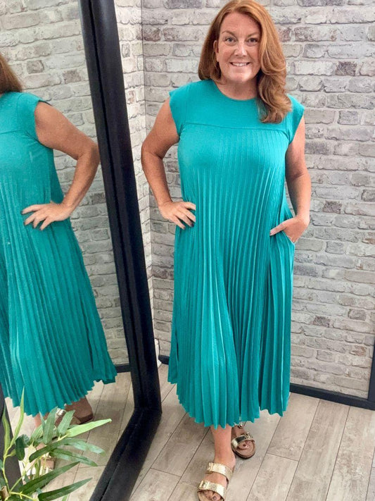 Pleated Maxi Dress