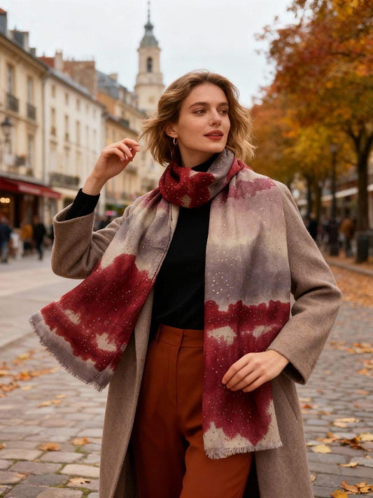 Foil Winter Tie Dye Scarf