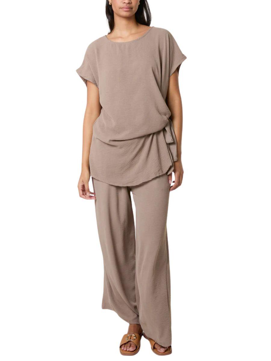Plain Tie Side Trouser Co-Ord