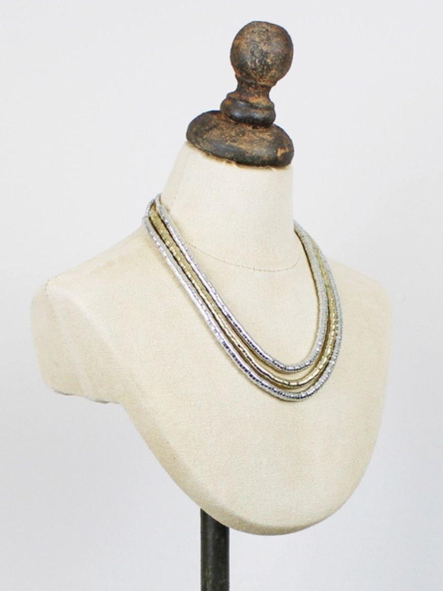 Three Strand Snake Necklace - Two Tone Colour