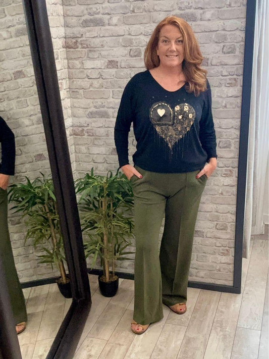 Seam Front Soft Jogging Trouser - Side pockets, drawstring at waist