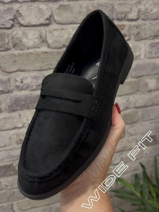 Wide Fit Soft Suede Effect Loafer - available in standard fit