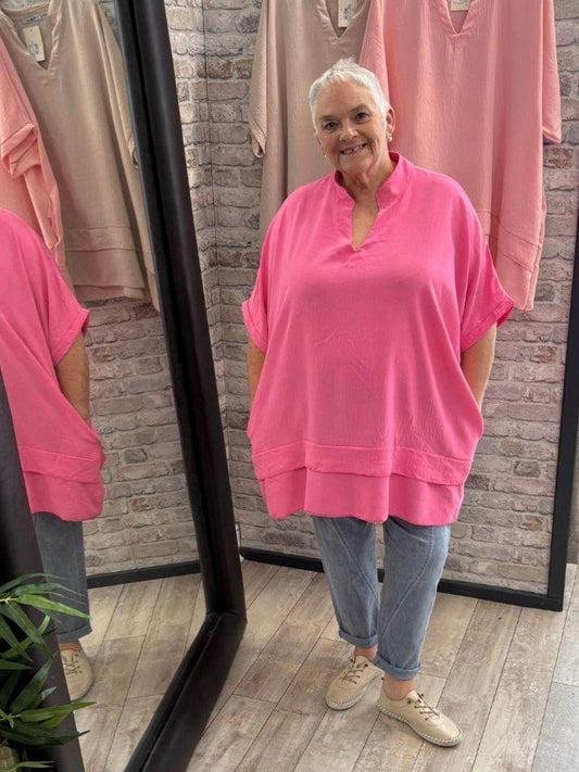 Grandad Collar Panel Top