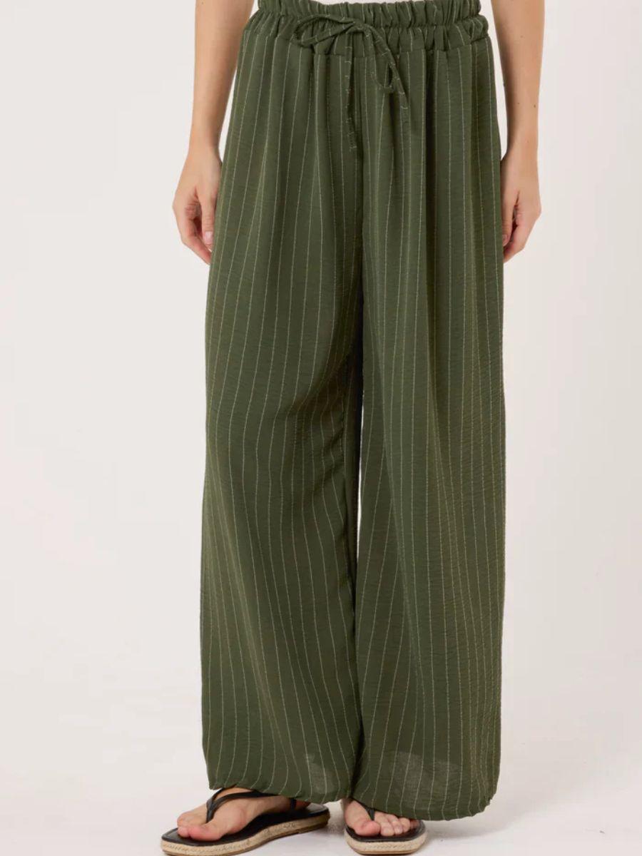 Pinstripe Wide Leg Trousers - sophisticated and comfortable