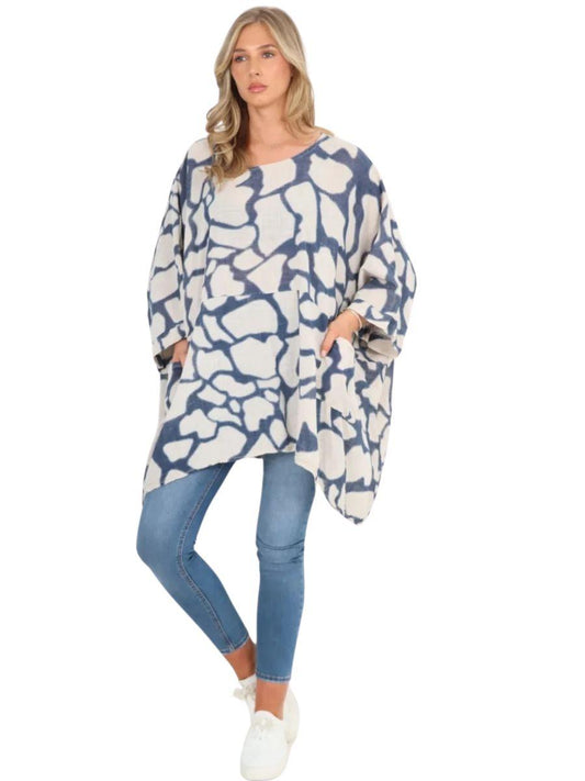 Italian Animal Print Pocket Top