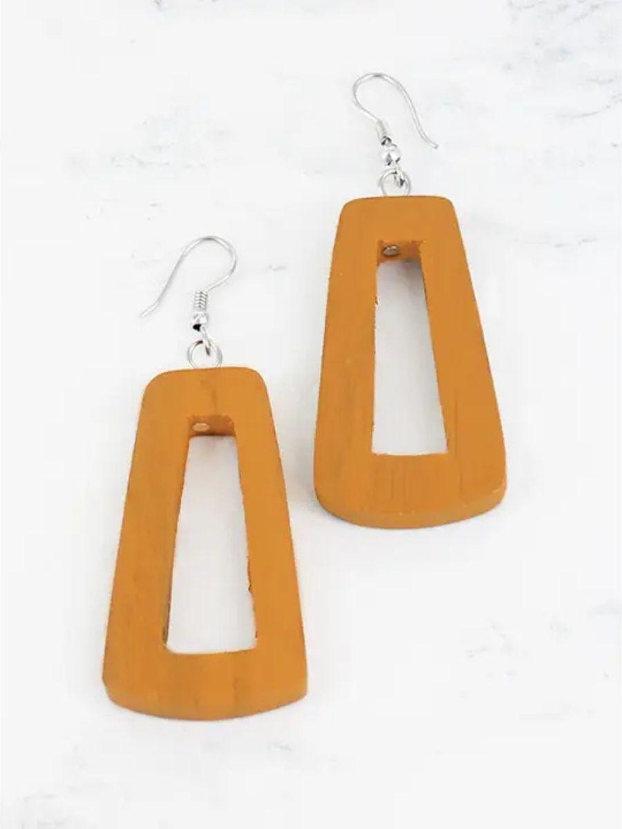 Wooden "Kasandra" Earrings - Fish Hook and Lightweight