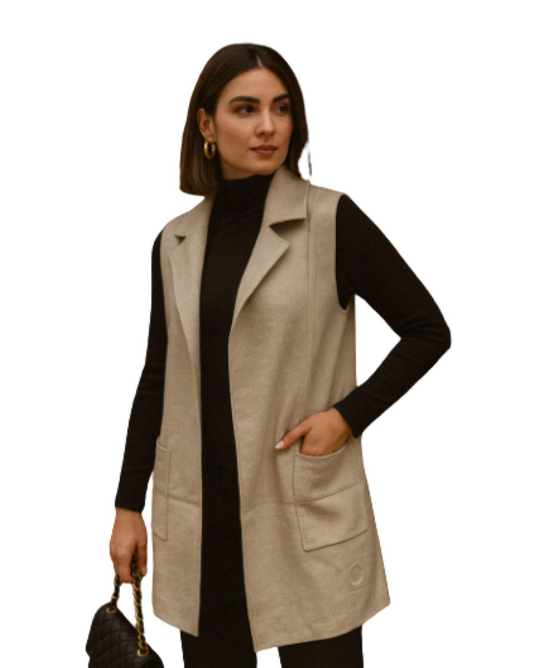 Cashmere Waistcoat with Gold Buttons