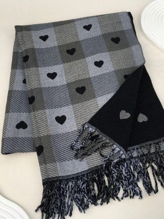 Heart Cashmere Winter Scarf