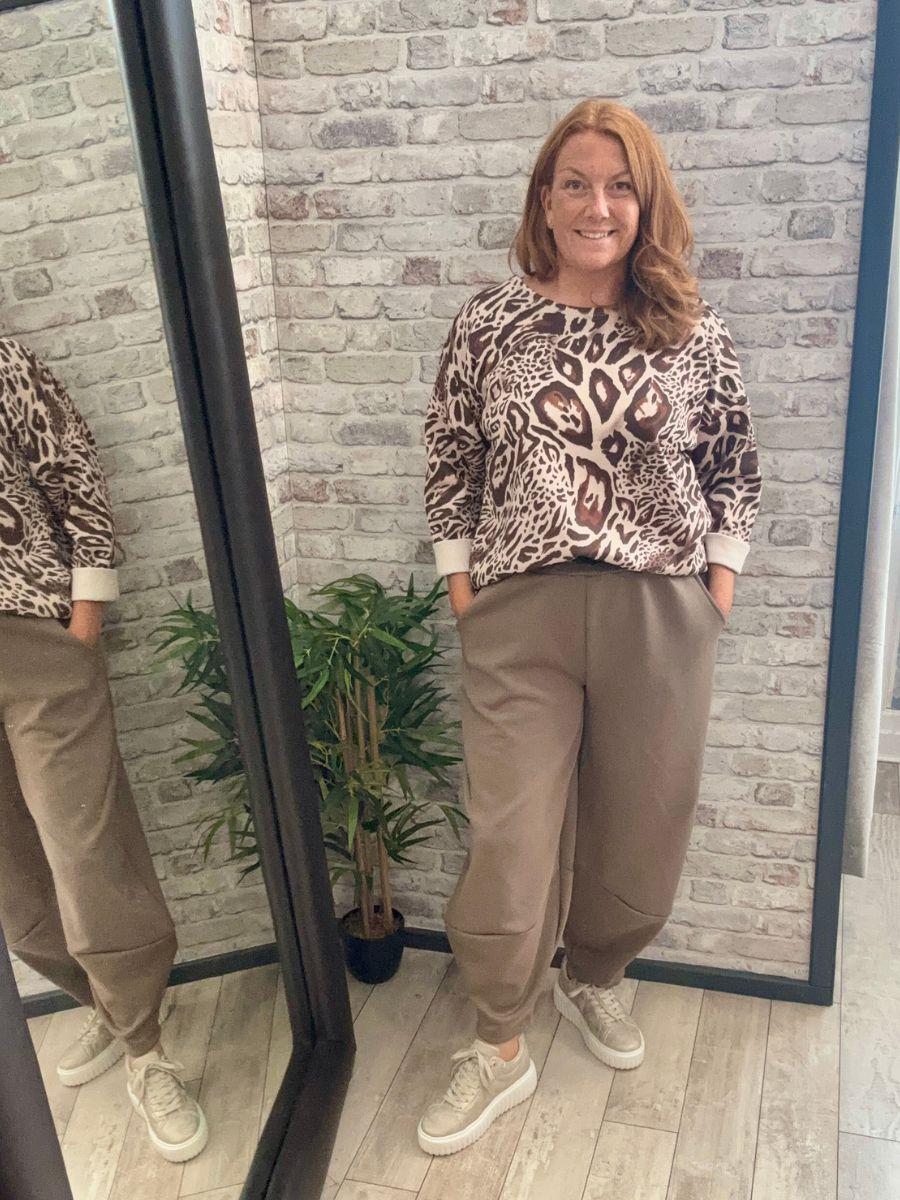 Soft Touch Barrel Leg Trouser