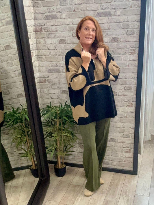 Luxe Zip Up Neck Jumper