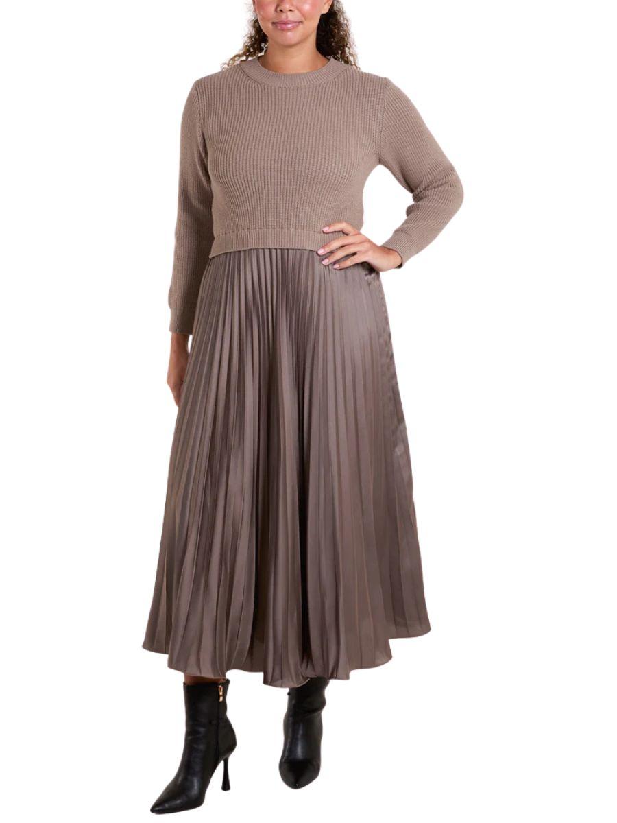 Pleated Jumper Dress