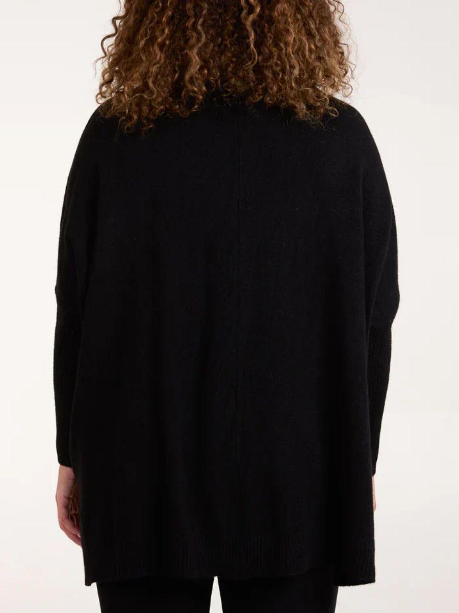Round Neck Cable Knit Jumper with Modal
