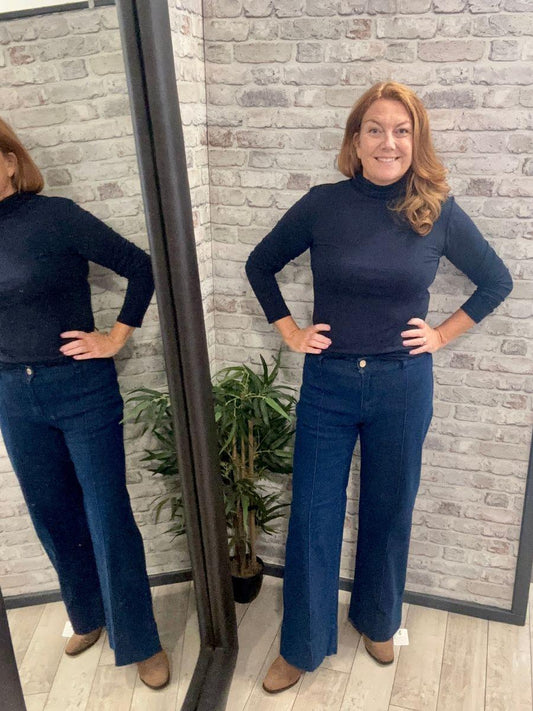 Wide Leg Stretch Jeans