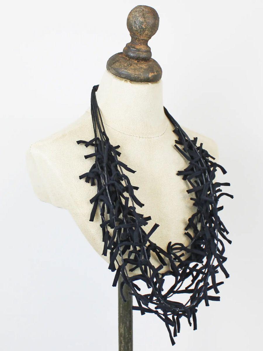 Multi-Strand Knotted Jersey Necklace