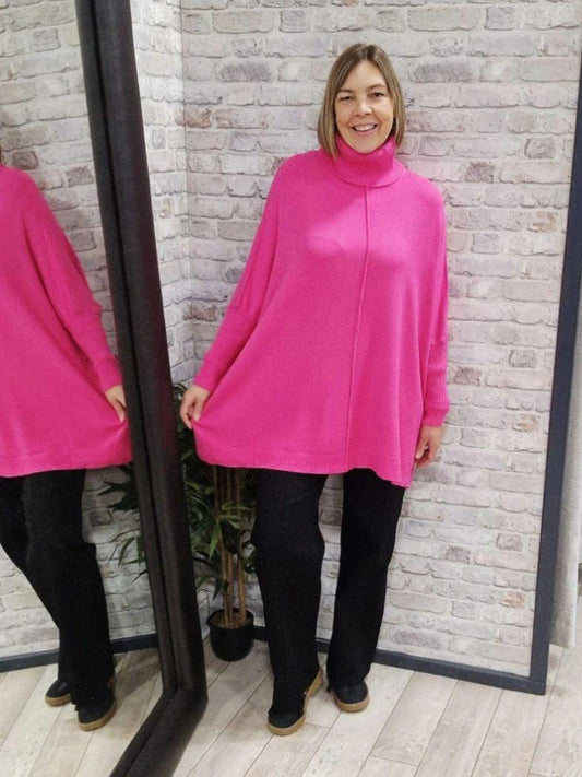 Middle Seam Cowl Neck Jumper