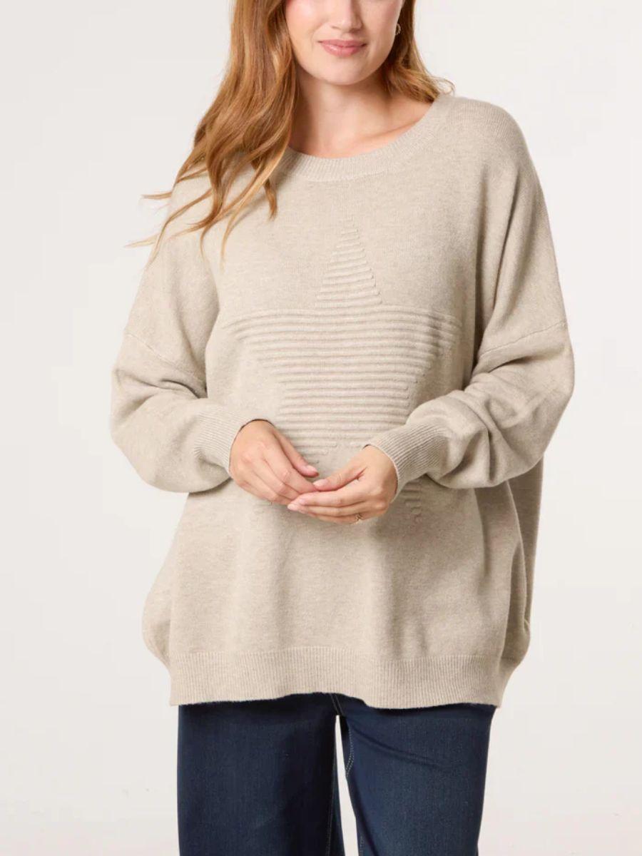 Ribbed Star Jumper