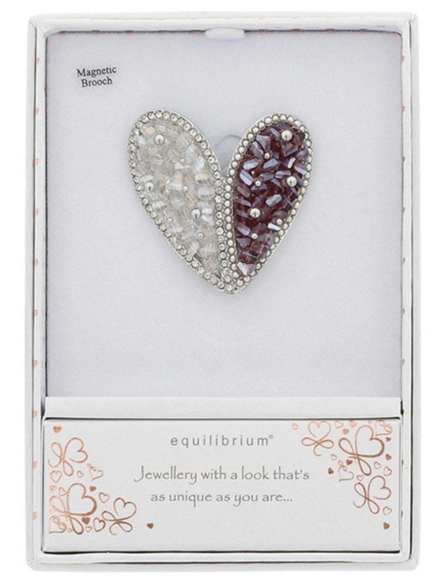 Magnetic Elegant Boxed Heart Brooch