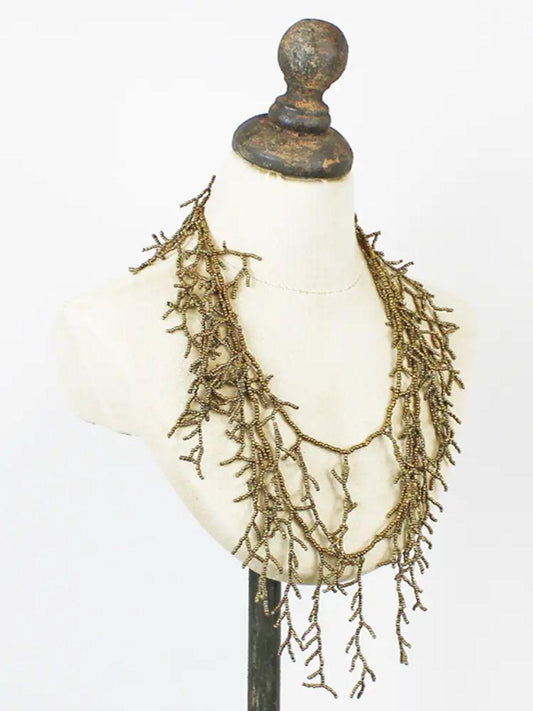 Long Beaded Seaweed Necklace