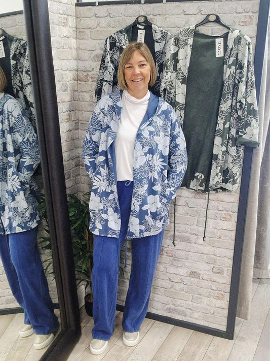 Floral Print Hooded Jacket