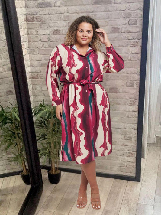 Wave Shirt Dress