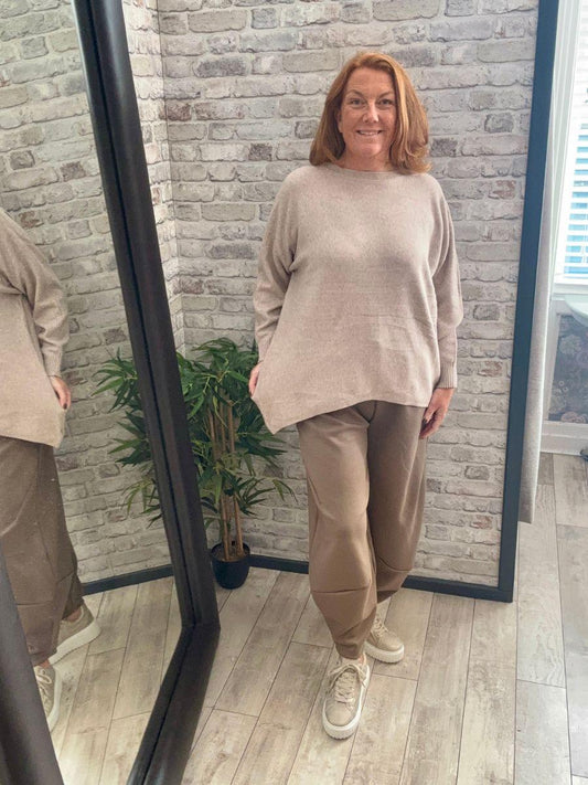 Boat Neck Back Button Jumper