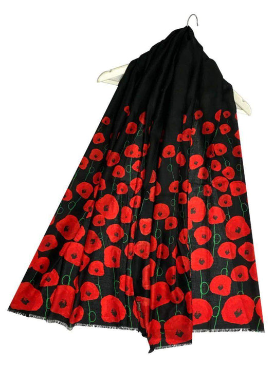 Cascading Poppy Scarf