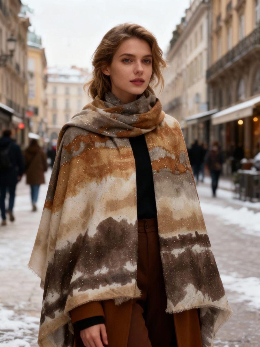 Foil Winter Tie Dye Scarf