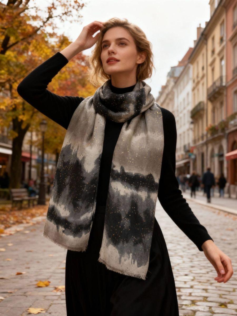 Foil Winter Tie Dye Scarf