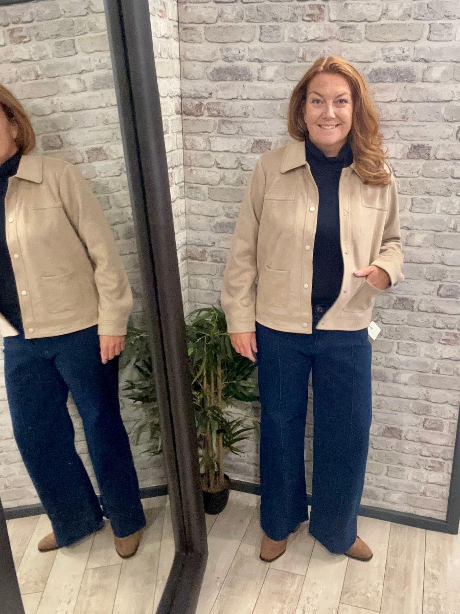 Faux Suede Jacket