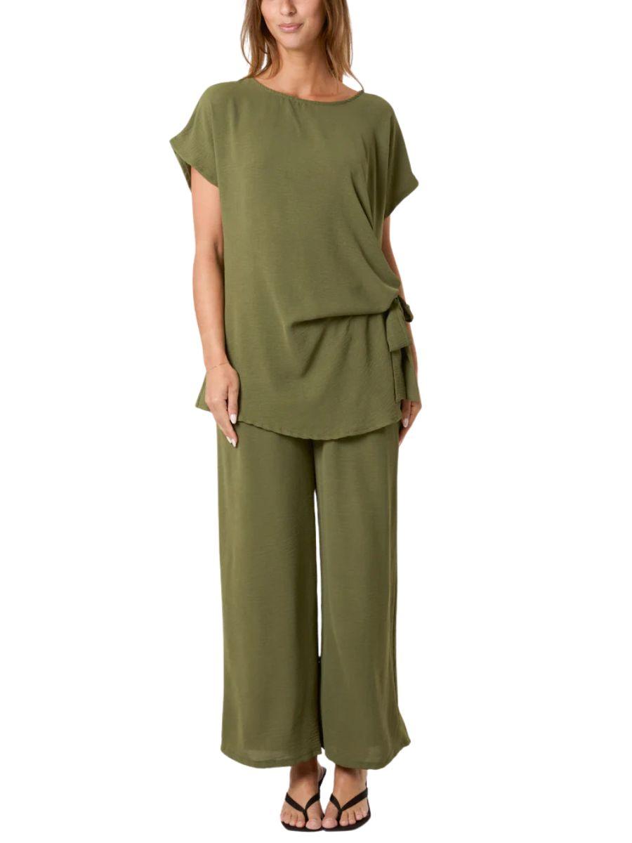 Plain Tie Side Trouser Co-Ord