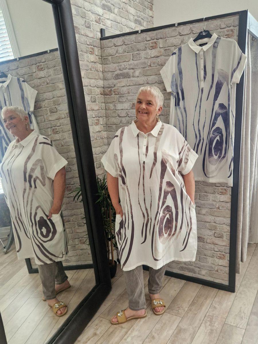 Cotton Mix Shirt Dress