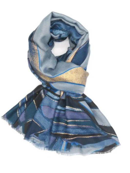 Gold Abstract Scarf
