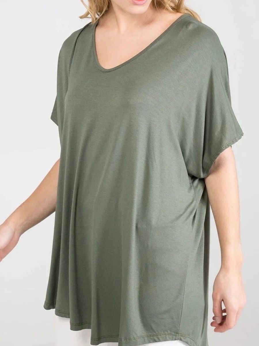 Soft VNeck Plain T-Shirt