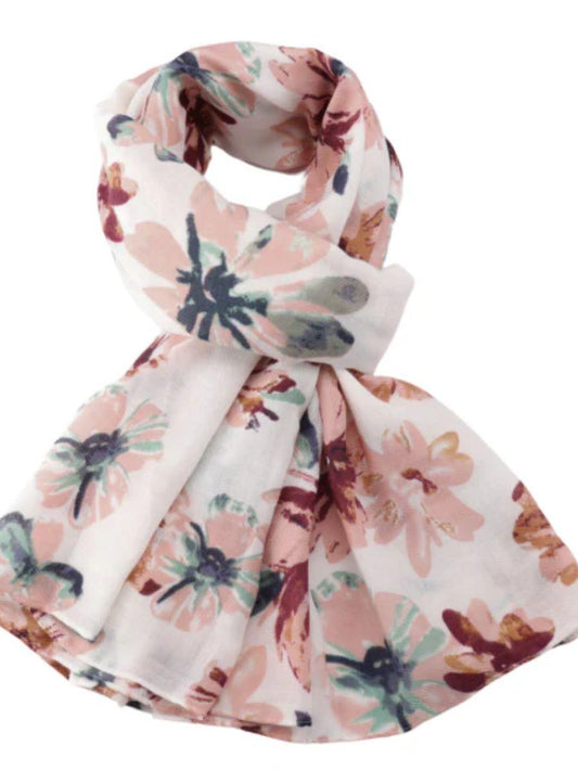 Blush Floral Print Scarf