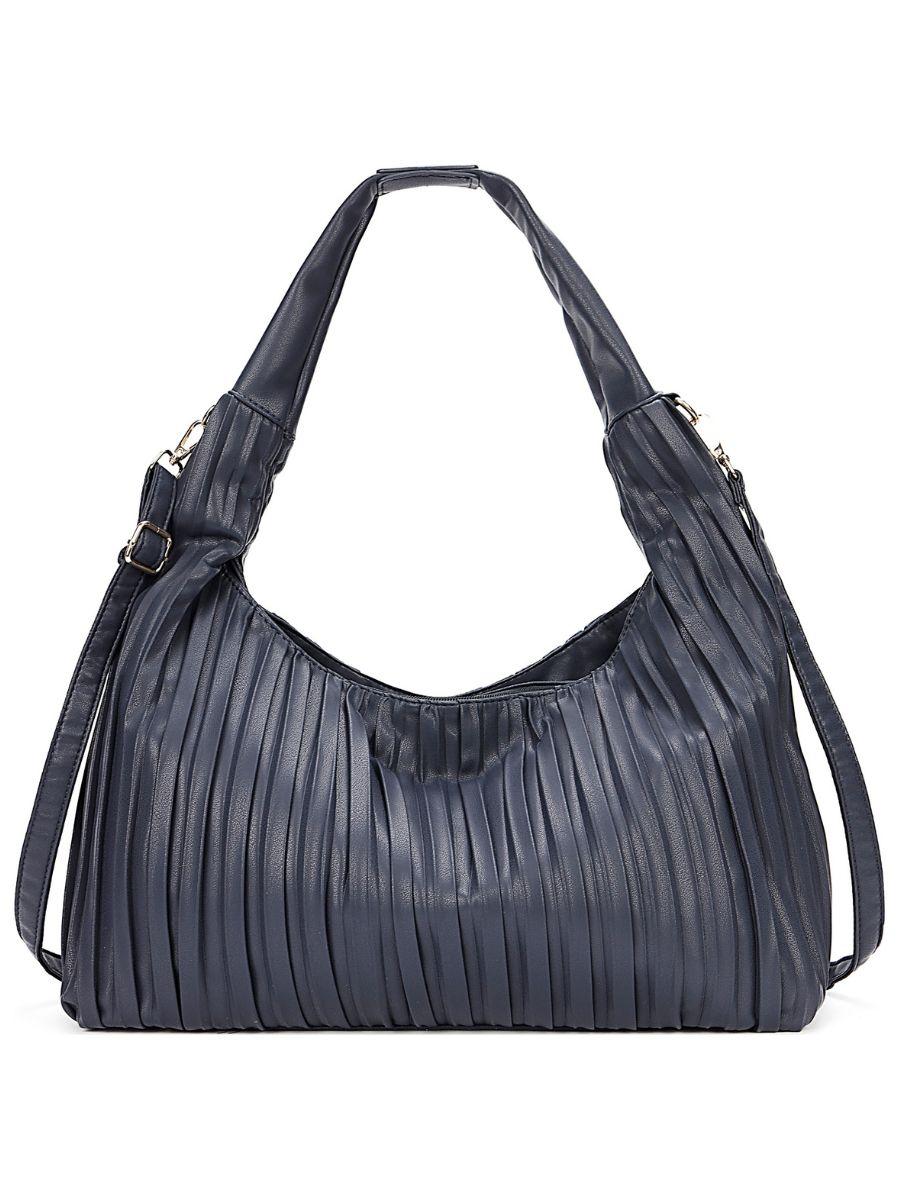 Pleated Shoulder Hobo Bag