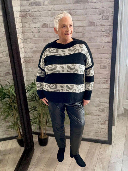 Leopard Stripe Jumper