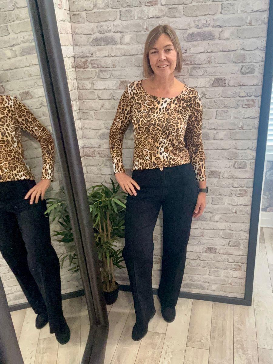 Wide Leg Stretch Jeans