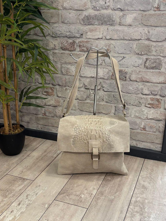 Donna Suede Crossbody Bag