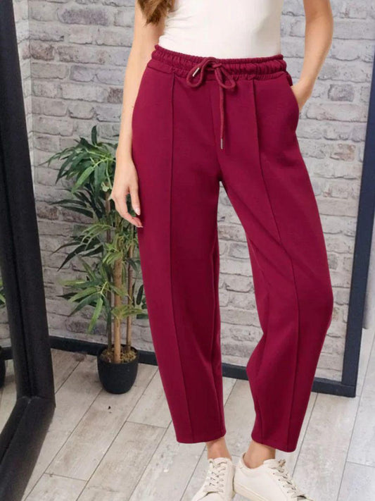 Seam Front Barrel Leg Jogging Trouser