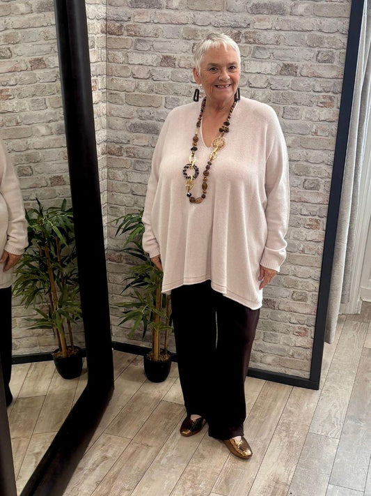 V Neck Fine Knit Jumper