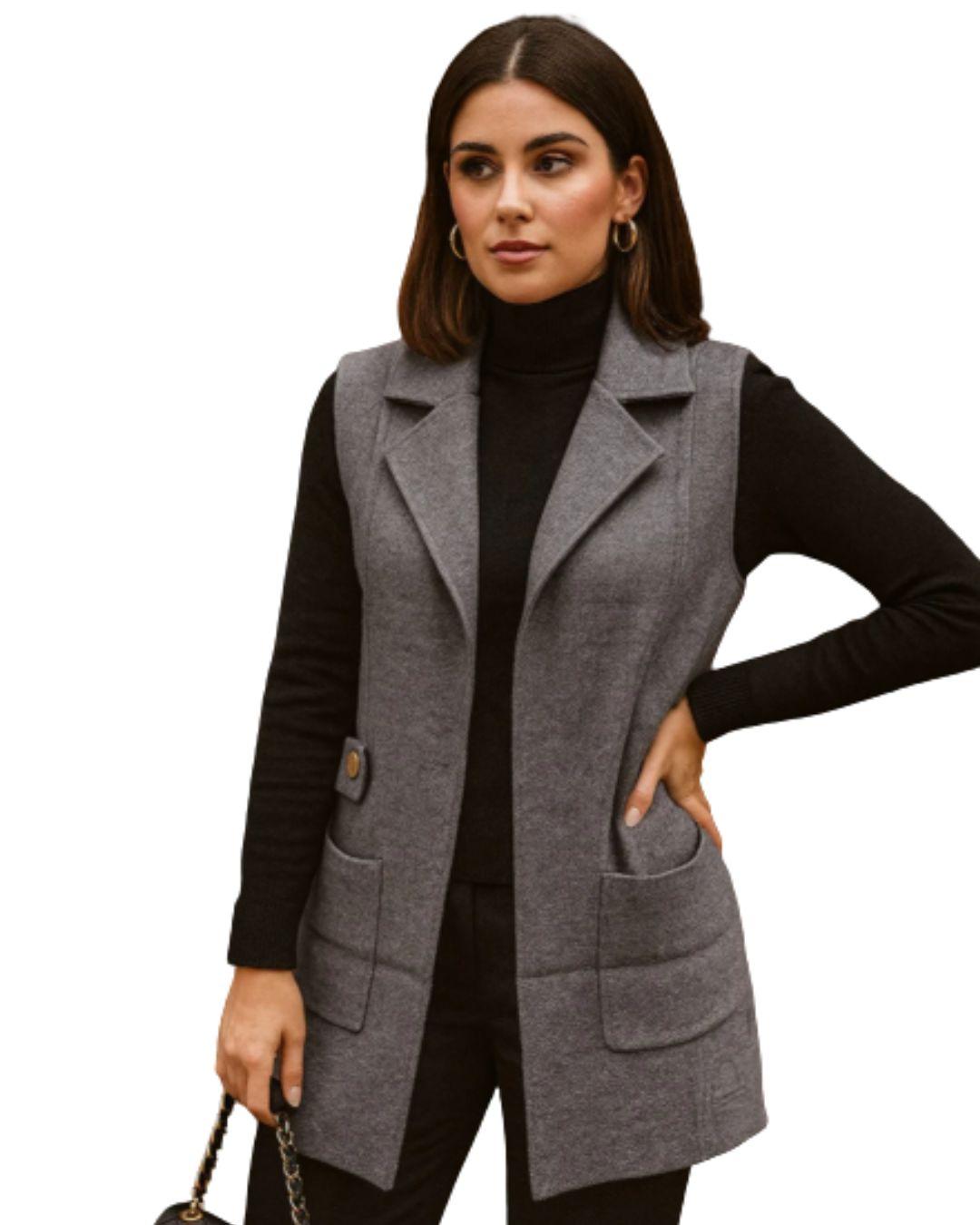 Cashmere Waistcoat with Gold Buttons