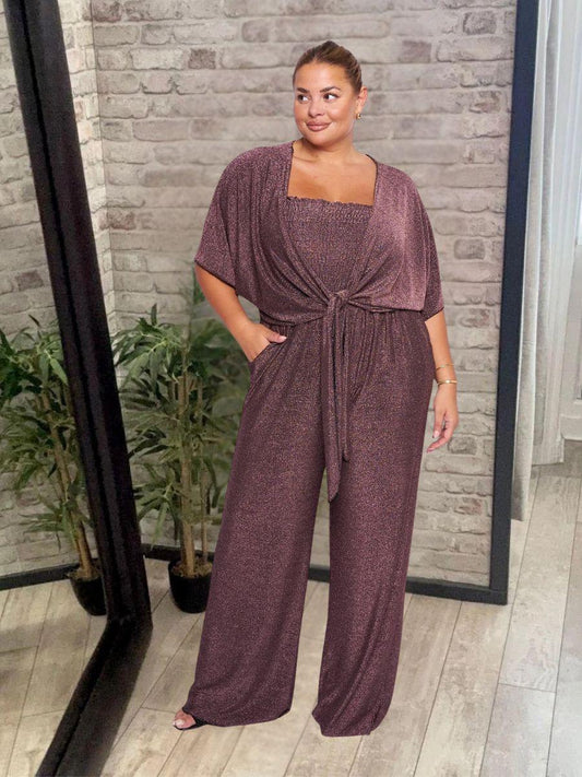 Lurex 2 Piece Shrug Jumpsuit