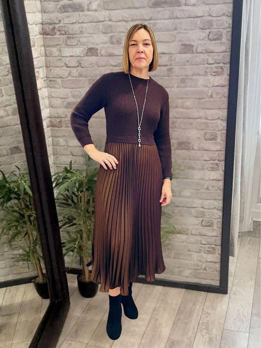 Pleated Jumper Dress